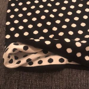 Black & Cream Polka-Dot Mini-Skirt